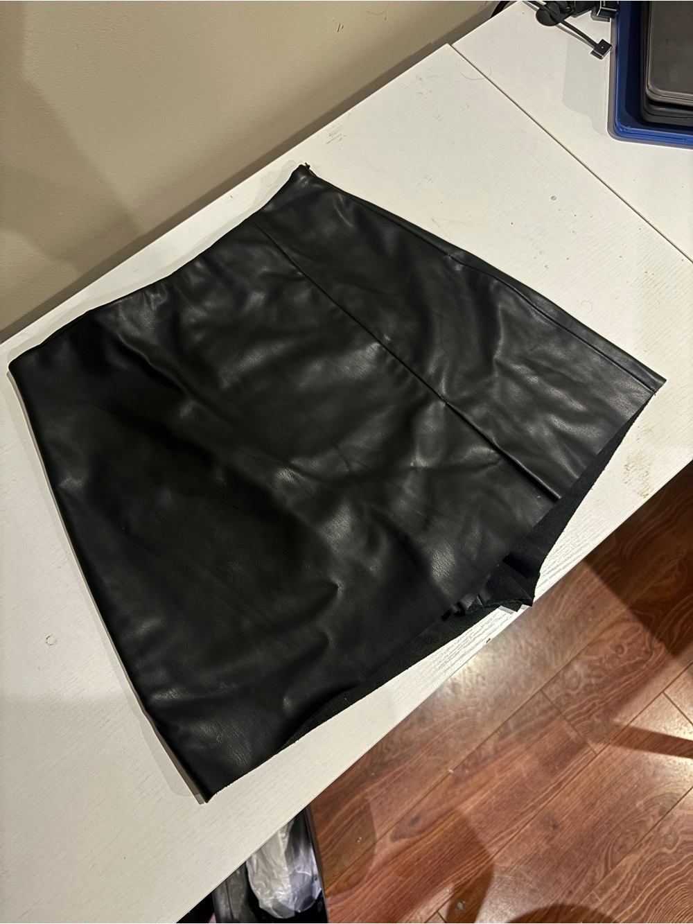 Altar’d State Faux Leather Mini Skort (Black)